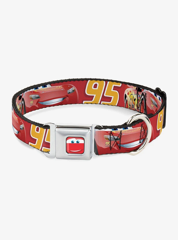 Disney Pixar Cars Lightning Mcqueen Smiling Pose 95 Seatbelt Buckle Dog Collar