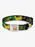 Marvel Loki Action Seatbelt Buckle Dog Collar