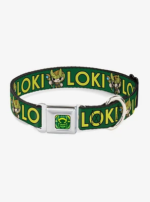 Marvel Loki Kawaii Standing Seatbelt Buckle Dog Collar