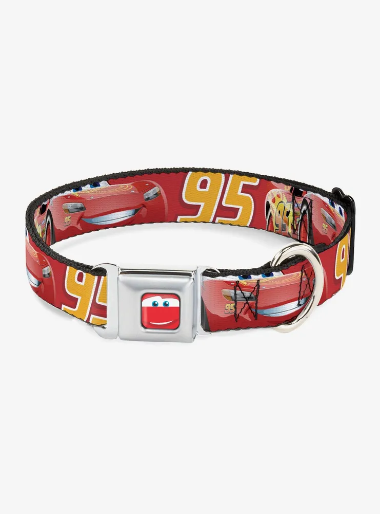 Disney Pixar Cars Lightning Mcqueen Smiling Pose 95 Seatbelt Buckle Pet Collar