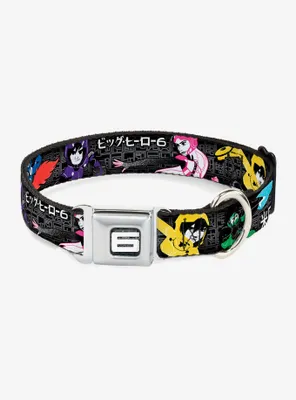 Disney Pixar Big Hero 6 Group Pose Seatbelt Buckle Pet Collar