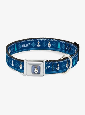 Disney Frozen Olaf Snowflakes Seatbelt Buckle Pet Collar