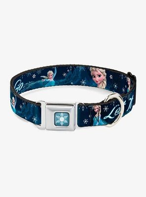 Disney Frozen Snowflakes Let It Go Seatbelt Buckle Pet Collar