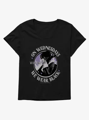 Wednesday Cello We Wear Black Womens T-Shirt Plus