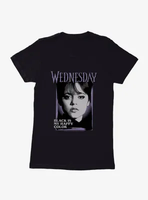 Wednesday Black Is My Happy Color Womens T-Shirt
