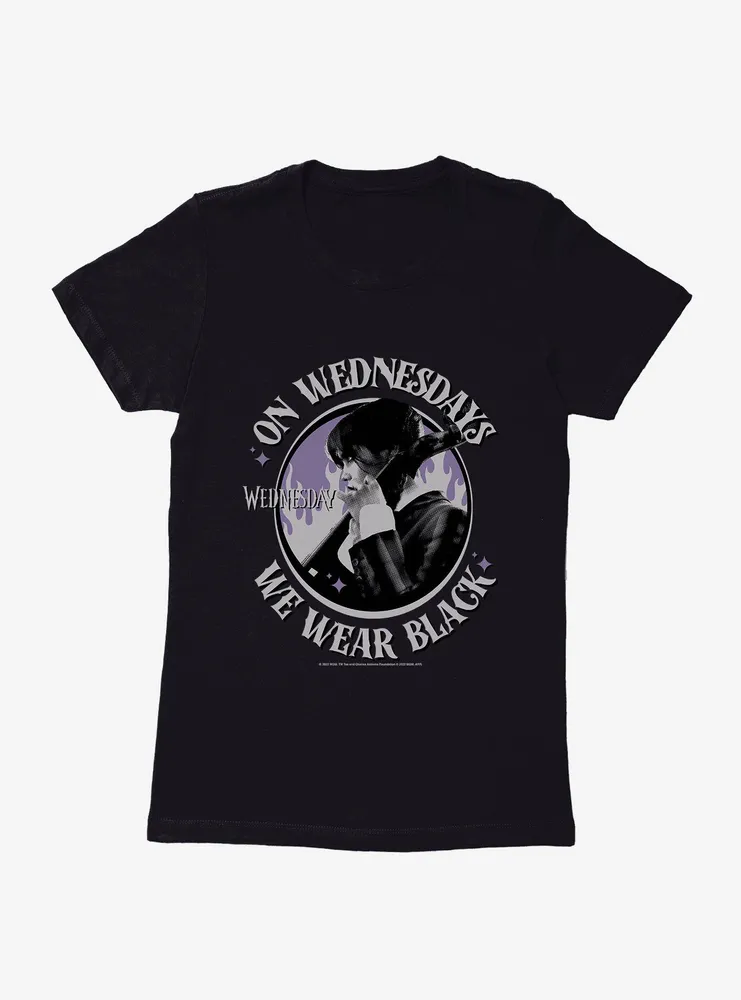 Wednesday Cello We Wear Black Womens T-Shirt