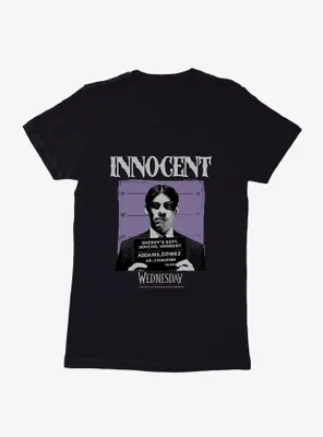 Wednesday Innocent Gomez Mug Shot Womens T-Shirt