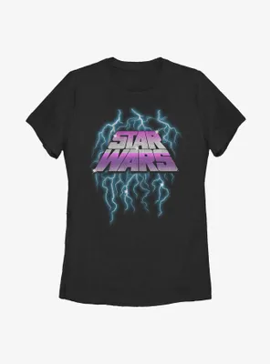 Star Wars Lightning Chrome Logo Womens T-Shirt