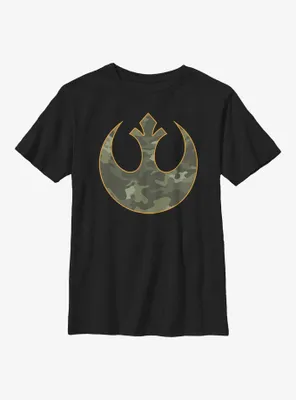Star Wars Camo Rebellion Logo Youth T-Shirt