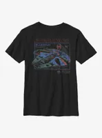 Star Wars Millennium Blue Print Youth T-Shirt