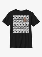 Star Wars Stormtrooper Chewbacca Crowd Youth T-Shirt