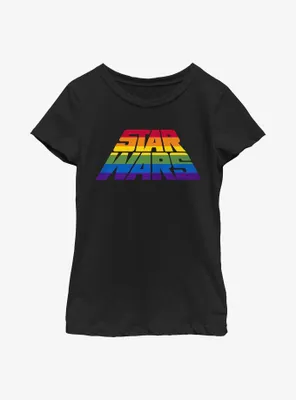 Star Wars Rainbow Logo Youth Girls T-Shirt