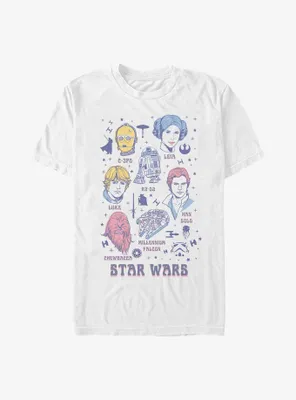 Star Wars Character Doodles T-Shirt