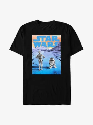 Star Wars Droid Stroll C-3PO & R2-D2 Poster T-Shirt