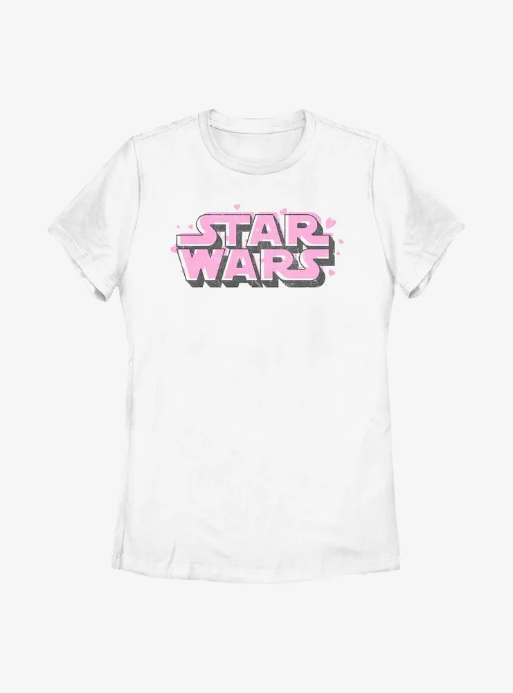 Star Wars Floating Hearts Logo Womens T-Shirt