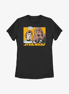 Star Wars Han Solo and Chewie Womens T-Shirt