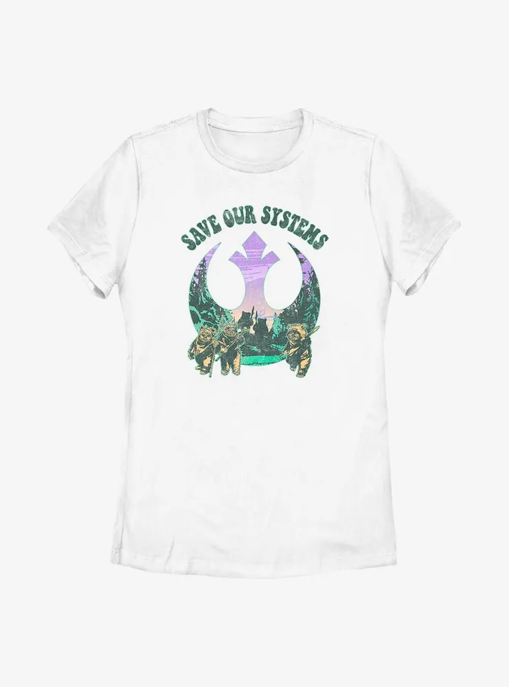 Star Wars Save Our Systems Womens T-Shirt