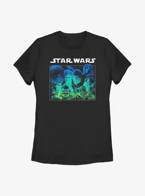 Star Wars Starry Poster Womens T-Shirt