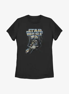 Star Wars Vader Chrome Lightning Womens T-Shirt