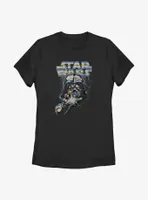 Star Wars Vader Chrome Lightning Womens T-Shirt