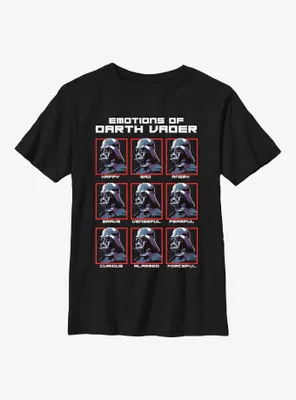 Star Wars Darth Vader Emotions Youth T-Shirt