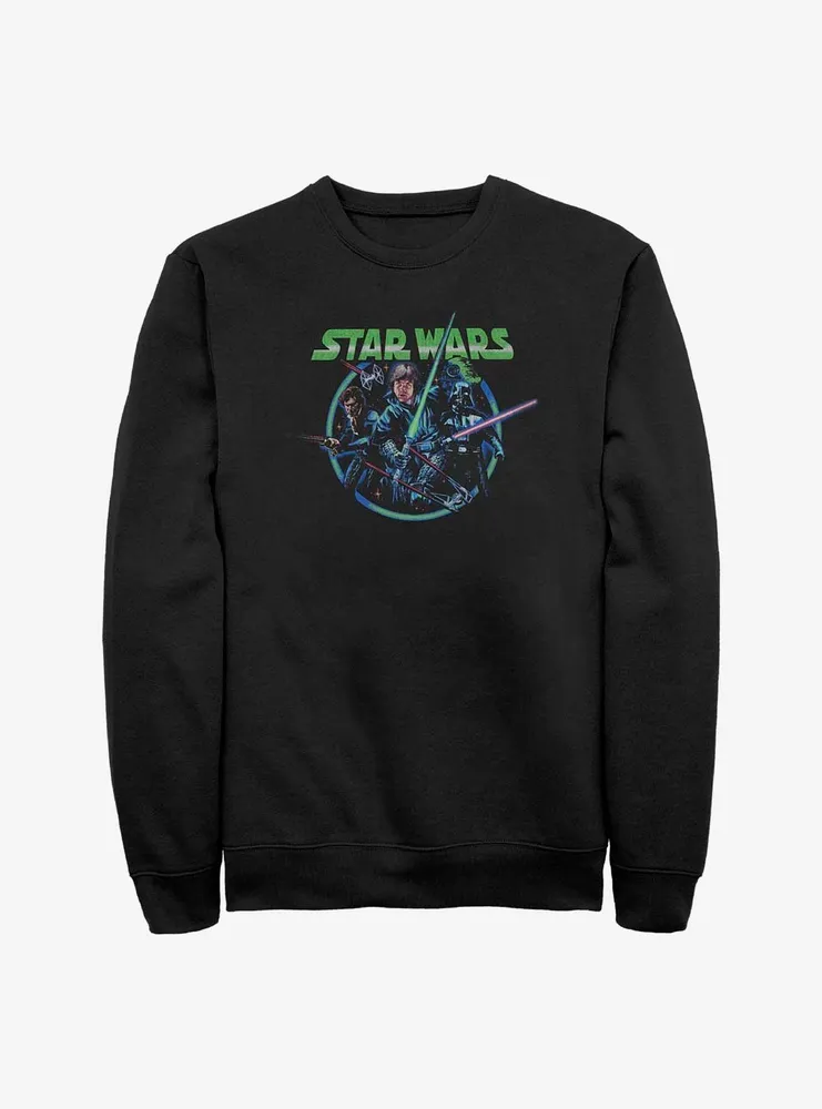 Star Wars Retro Group Luke, Han, & Vader Sweatshirt