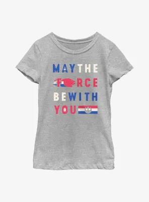 Star Wars May The Force Be With You Youth Girls T-Shirt