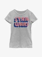 Star Wars Stars and Stripes Logo Youth Girls T-Shirt