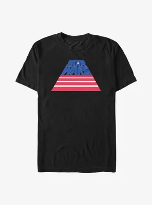 Star Wars American Flag Slant Logo T-Shirt
