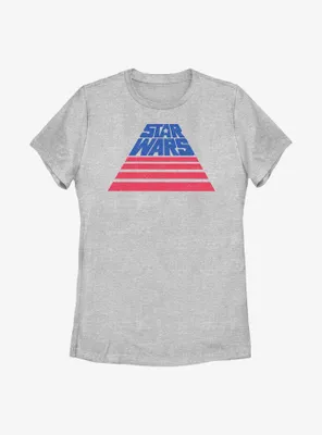 Star Wars Logo Stripe Stack Womens T-Shirt