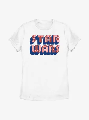 Star Wars Stars and Stripes Logo Womens T-Shirt