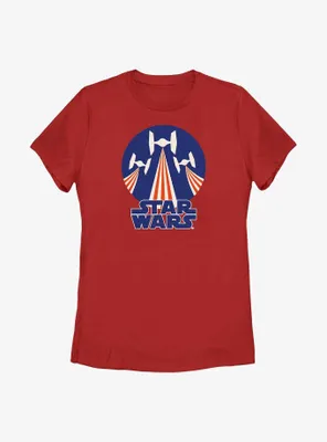 Star Wars Tie Figher Flag Stamp Womens T-Shirt