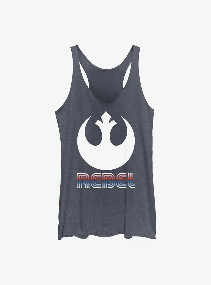 Star Wars Striped Rebel Emblem Womens Tank Top