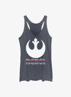 Star Wars Striped Rebel Emblem Womens Tank Top