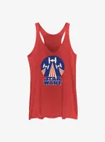 Star Wars Tie Figher Flag Stamp Womens Tank Top