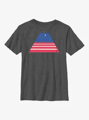 Star Wars American Flag Slant Logo Youth T-Shirt