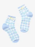 Cinnamoroll Gingham Floral Lace Ankle Socks