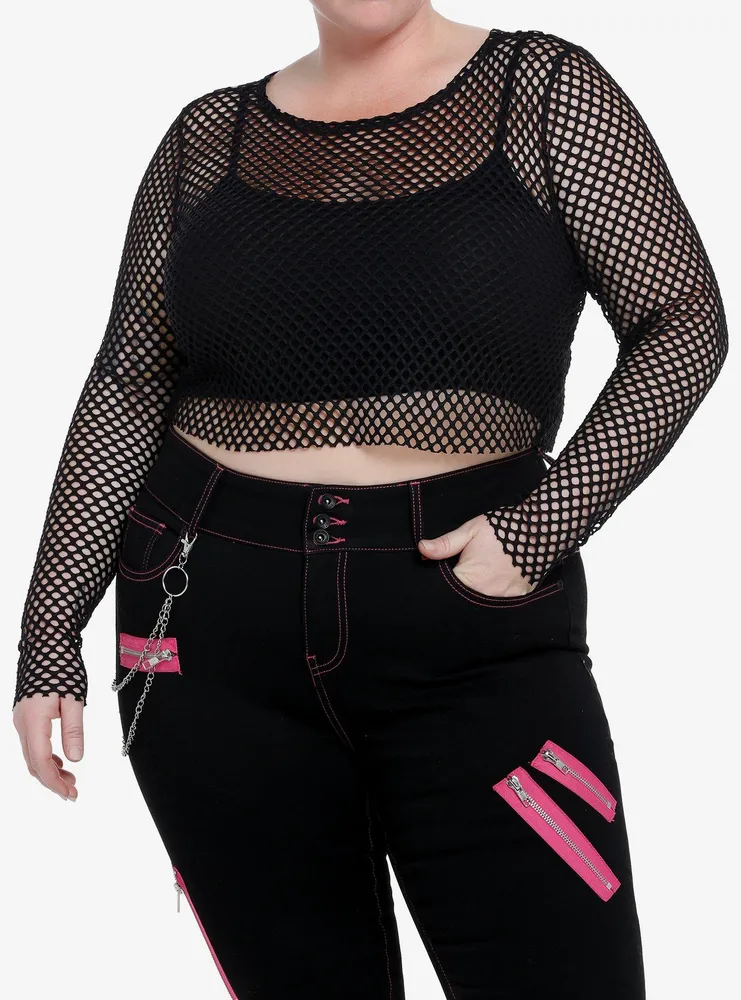 Fishnet Long Sleeve Top