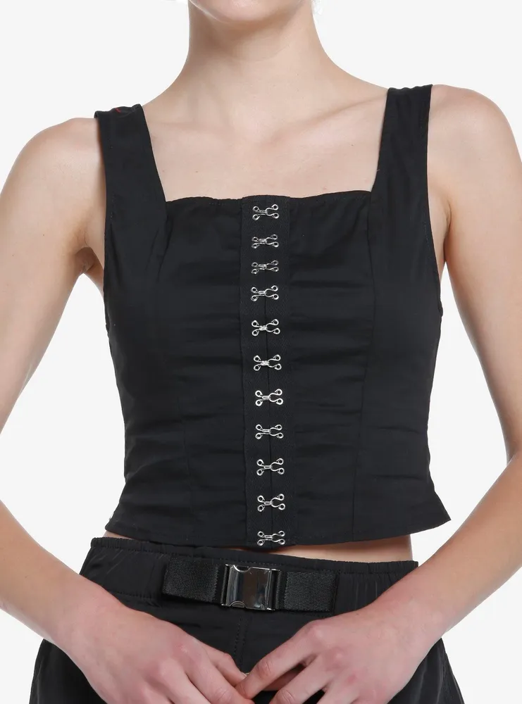 Women's Lace Hook And Eye Crop Corset