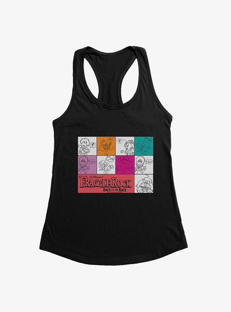 Fraggle Rock Back To The Character Squares Girls Tank