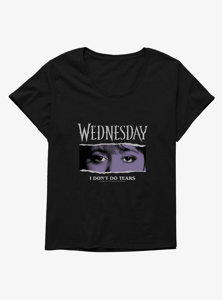 Wednesday Eyes Don't Do Tears Girls T-Shirt Plus