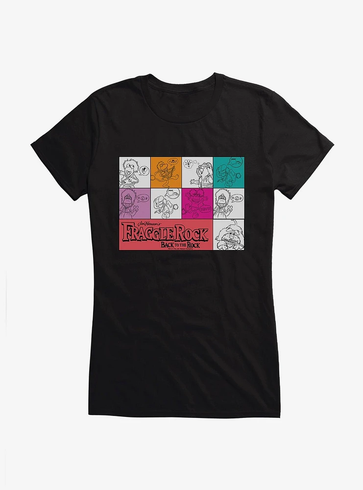 Fraggle Rock Back To The Character Squares Girls T-Shirt