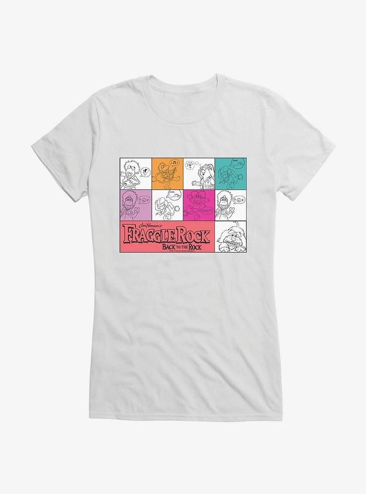 Fraggle Rock Back To The Character Squares Girls T-Shirt