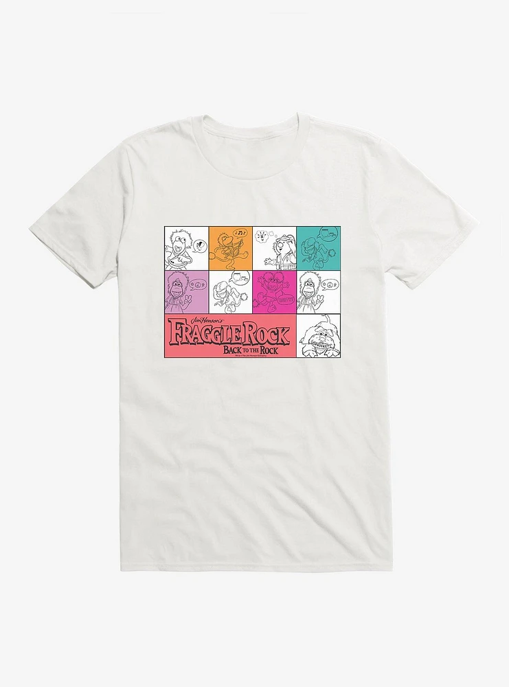 Fraggle Rock Back To The Character Squares T-Shirt