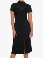 Cosmic Aura Black Lace Cami Twofer Dress