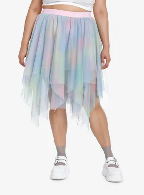 Sweet Society Rainbow Hanky Hem Tulle Skirt Plus