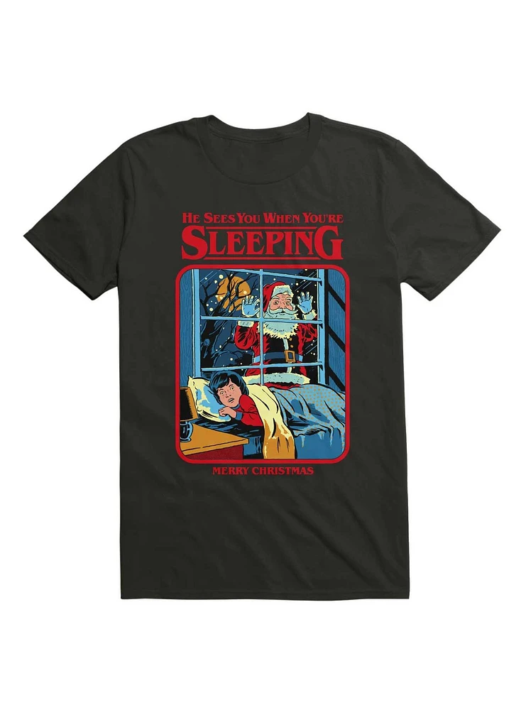 He Sees You When You're Sleeping T-Shirt By Steven Rhodes