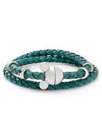 Disney Mickey Mouse Teal Double Wrapped Leather Bracelet