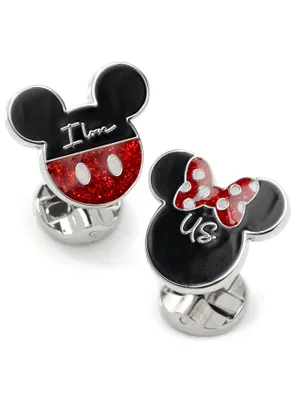 Disney Mickey Mouse & Minnie "I Love Us" Cufflinks