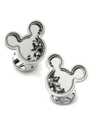 Disney Mickey Mouse Crystal Stainless Steel Cufflinks